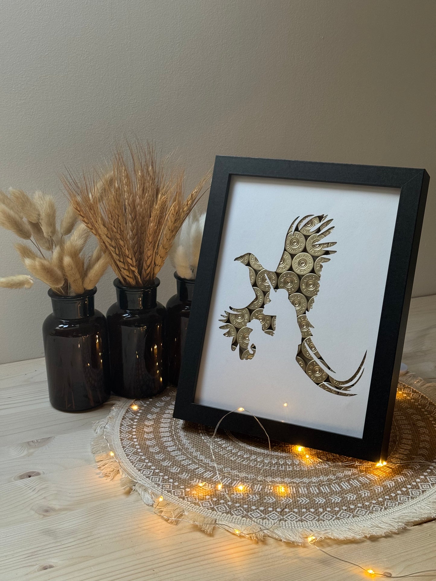 CADRE FAISAN CHASSEUR ET CHIEN