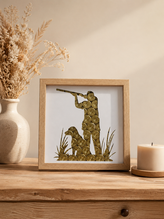 CADRE CHASSEUR ET CHIEN