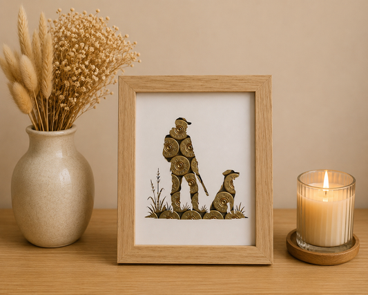 CADRE CHASSEUR ET CHIEN