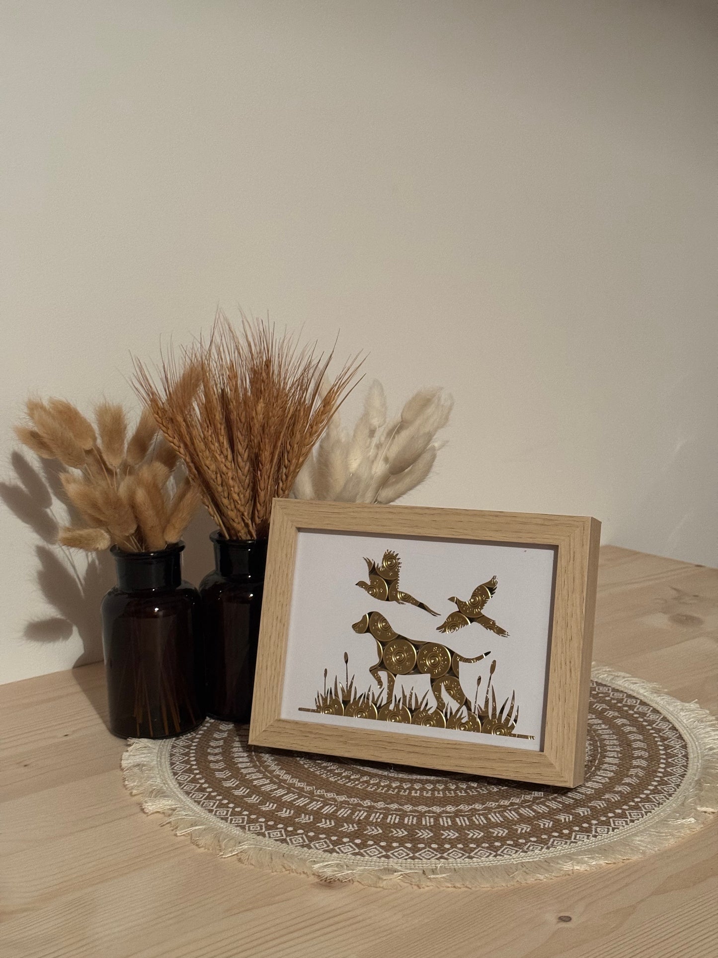 CADRE CHIEN ET FAISANS