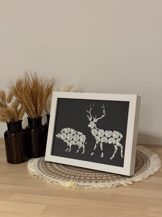 CADRE CERF ET SANGLIER