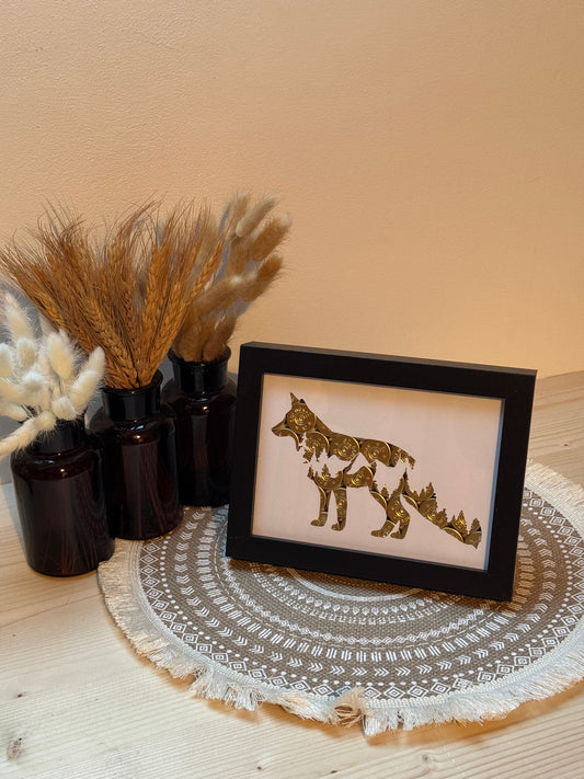 CADRE RENARD ET MONTAGNE