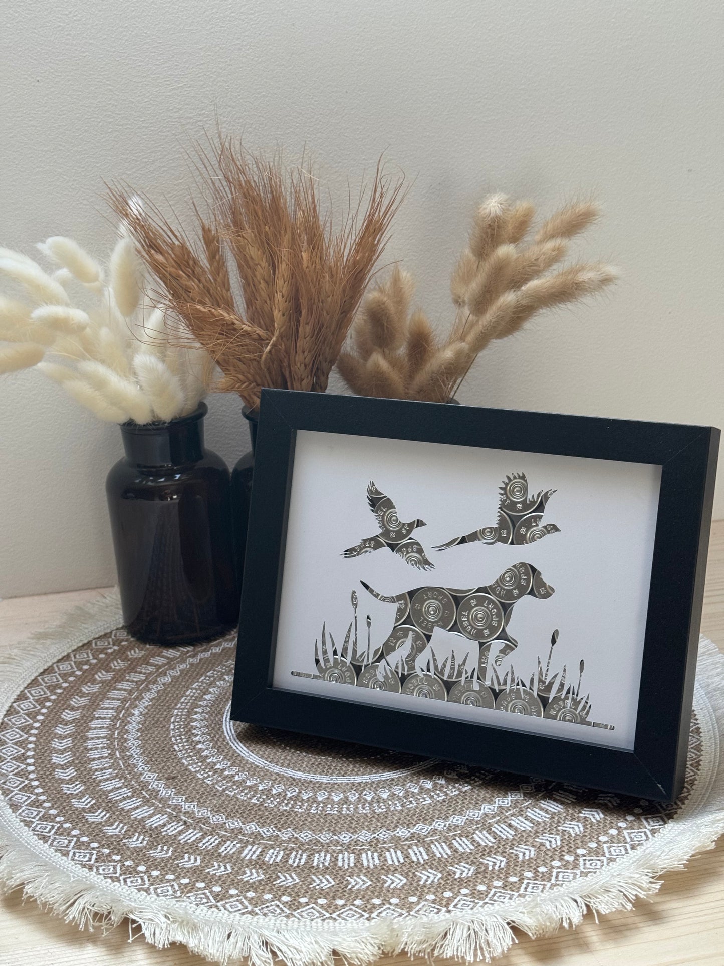 CADRE CHIEN ET FAISANS