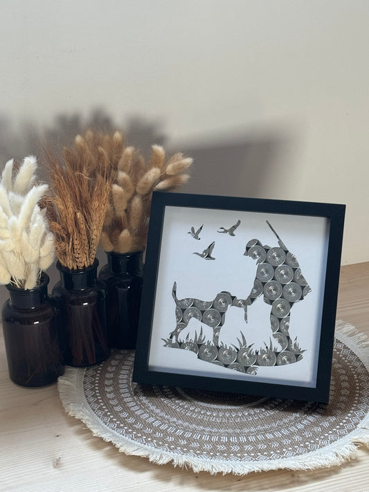 CADRE CHASSEUR CHIEN ET CANARDS