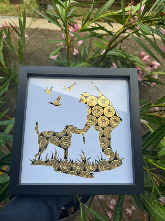 CADRE CHASSEUR CHIEN ET CANARDS