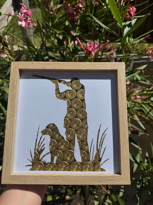 CADRE CHASSEUR ET CHIEN