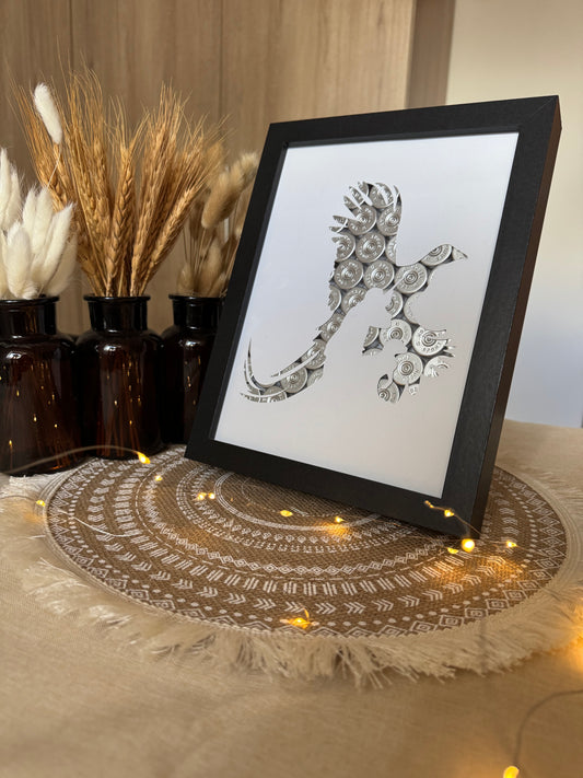 CADRE FAISAN CHASSEUR ET CHIEN