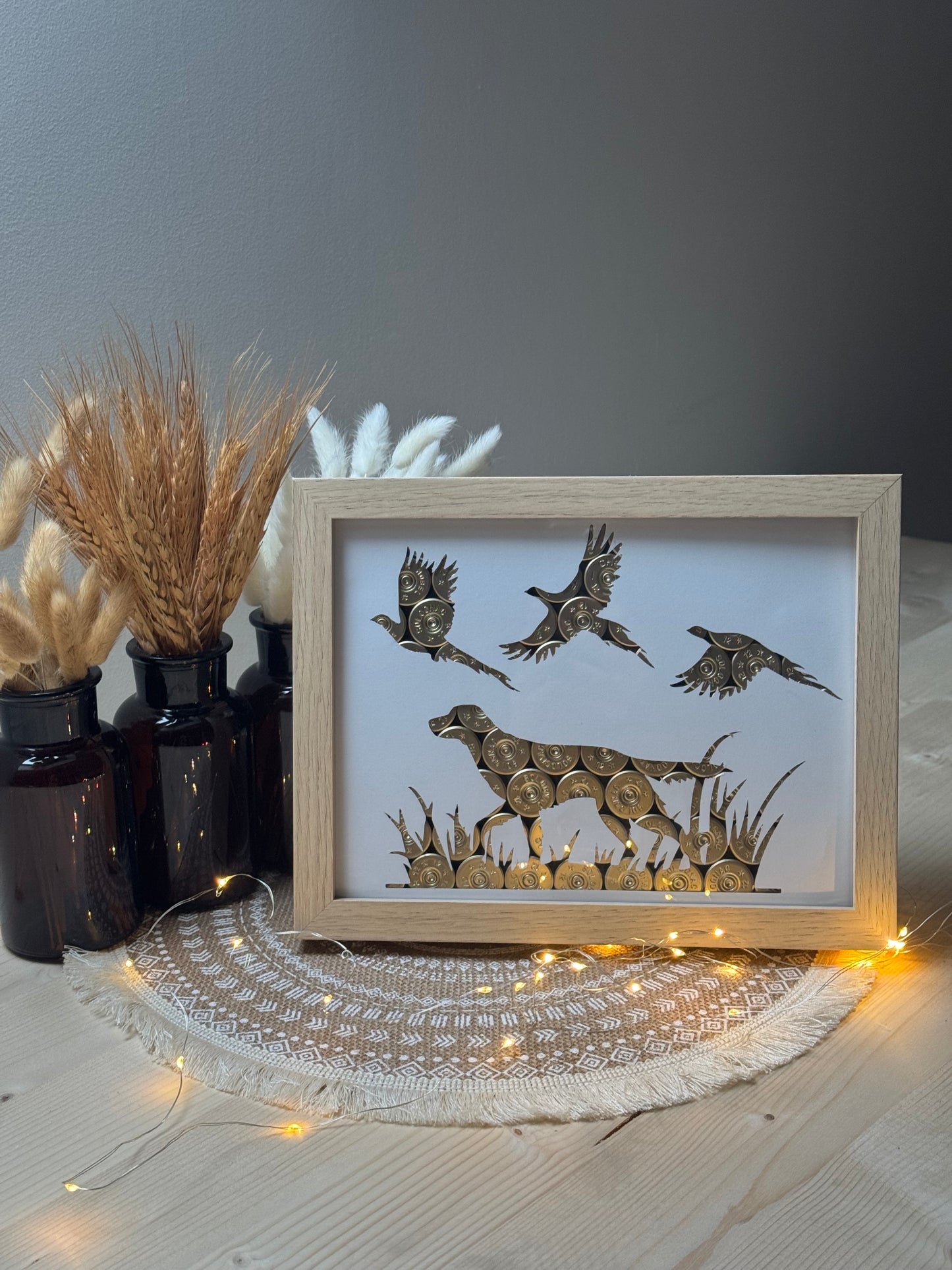 CADRE CHIEN ET FAISANS